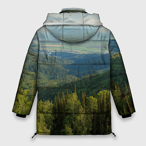 Женская зимняя куртка Природный пейзаж / 3D-Черный – фото 2