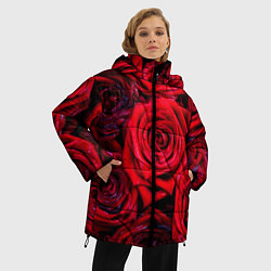 Куртка зимняя женская Вечернее вдохновение Любви, цвет: 3D-красный — фото 2