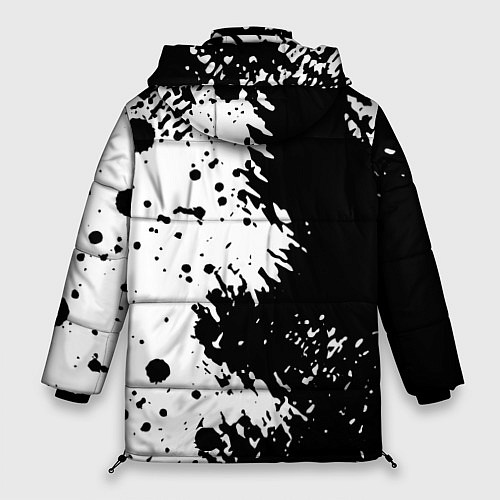 Женская зимняя куртка The Witcher black & white / 3D-Черный – фото 2