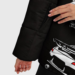 Куртка зимняя женская NISSAN 300 ZX 350Z 370Z JDM STYLE, цвет: 3D-светло-серый — фото 2