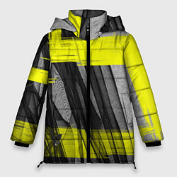 Куртка зимняя женская Коллекция Get inspired! Абстракция Fl-42-167-l-yel, цвет: 3D-светло-серый