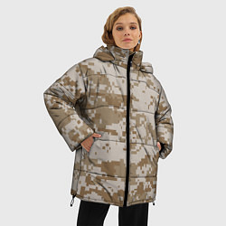Куртка зимняя женская Пустынный Милитари, цвет: 3D-красный — фото 2