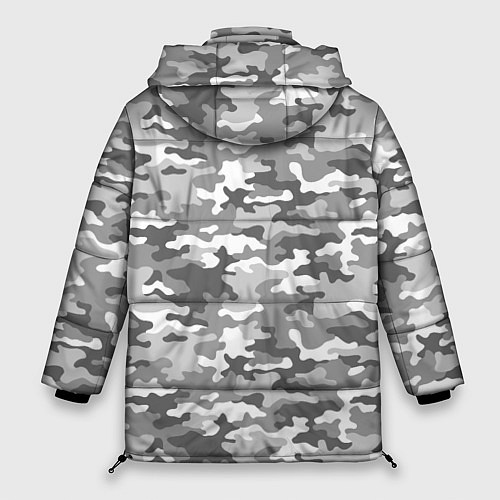 Женская зимняя куртка Серый Военный Камуфляж / 3D-Светло-серый – фото 2