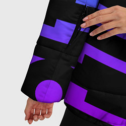 Куртка зимняя женская Неоновая геометрия Neon, цвет: 3D-красный — фото 2