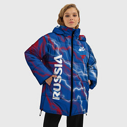 Куртка зимняя женская Russia Разряд молнии, цвет: 3D-красный — фото 2