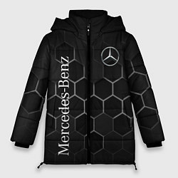 Куртка зимняя женская Mercedes-Benz black соты, цвет: 3D-черный