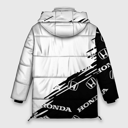 Женская зимняя куртка Honda sport pattern / 3D-Черный – фото 2