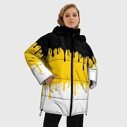 Куртка зимняя женская Российская Империя потёки, цвет: 3D-светло-серый — фото 2