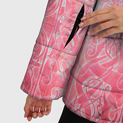 Куртка зимняя женская Скандинавские узорыДраконы, цвет: 3D-красный — фото 2