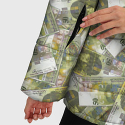 Куртка зимняя женская Банкноты 50 Франков, цвет: 3D-черный — фото 2