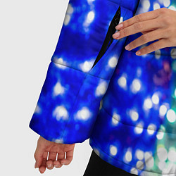Куртка зимняя женская Новогодняя инсталляция - Шары, цвет: 3D-светло-серый — фото 2