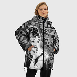 Куртка зимняя женская Одри Хепберн Завтрак и Тиффани, цвет: 3D-красный — фото 2
