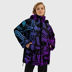 Куртка зимняя женская STI NEON PATTERN, цвет: 3D-черный — фото 2