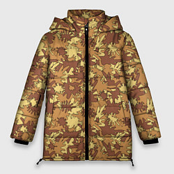 Женская зимняя куртка Творческий камуфляж в военном стиле