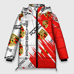 Куртка зимняя женская Porsche sport, цвет: 3D-красный