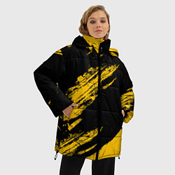 Куртка зимняя женская BLACK AND YELLOW GRUNGE ГРАНЖ, цвет: 3D-черный — фото 2