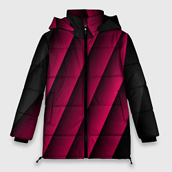 Женская зимняя куртка Red Stripe 3D Красные полосы