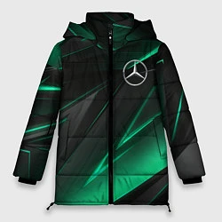 Куртка зимняя женская MERCEDES-BENZ AMG NEON STRIPES PETRONAS, цвет: 3D-светло-серый