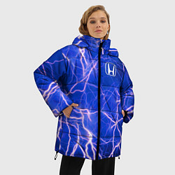 Куртка зимняя женская HONDA хонда молнии, цвет: 3D-светло-серый — фото 2
