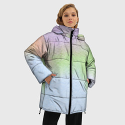 Куртка зимняя женская Акварельный принт, цвет: 3D-светло-серый — фото 2