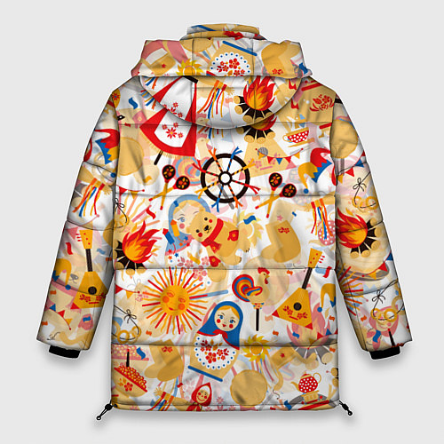 Женская зимняя куртка Масленица Паттерн / 3D-Светло-серый – фото 2