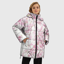 Куртка зимняя женская Розовое цветение, цвет: 3D-красный — фото 2