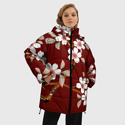 Куртка зимняя женская Векторная весна, цвет: 3D-красный — фото 2