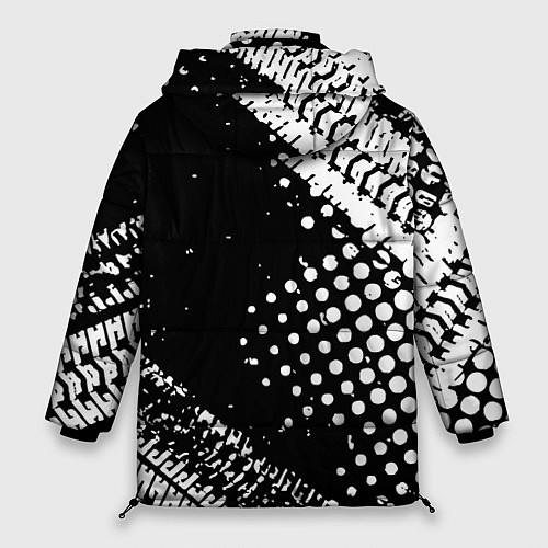 Женская зимняя куртка Ауди audi шины / 3D-Черный – фото 2