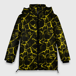 Куртка зимняя женская Yellow Ripple Желтая Рябь, цвет: 3D-черный