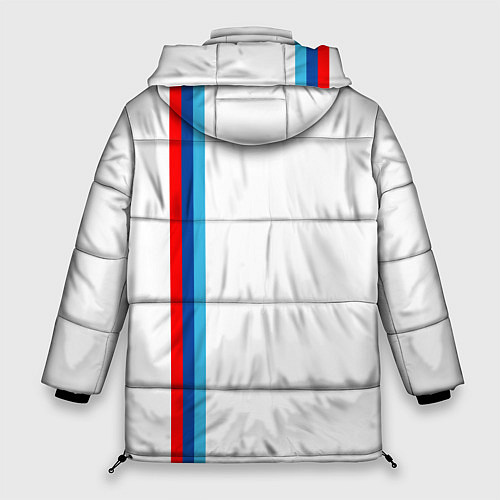 Женская зимняя куртка БМВ 3 STRIPE BMW WHITE / 3D-Черный – фото 2