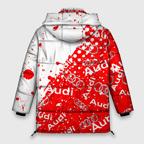 Женская зимняя куртка АУДИ Autosport брызги Паттерн / 3D-Черный – фото 2
