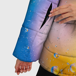Куртка зимняя женская Градиент Яркие Пузыри, цвет: 3D-светло-серый — фото 2