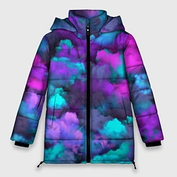 Куртка зимняя женская Неоновые тучи, цвет: 3D-светло-серый