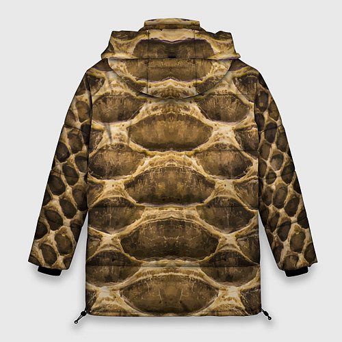 Женская зимняя куртка Snake Skin Pattern / 3D-Черный – фото 2