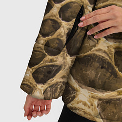 Куртка зимняя женская Snake Skin Pattern, цвет: 3D-черный — фото 2