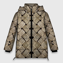Куртка зимняя женская Джутовая плетенка 3D, цвет: 3D-черный