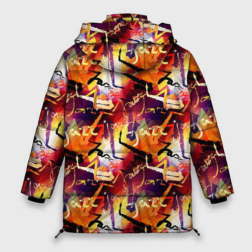 Женская зимняя куртка Джазовая Музыка / 3D-Черный – фото 2
