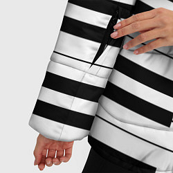 Куртка зимняя женская Черно-Белое Пианино Piano, цвет: 3D-светло-серый — фото 2