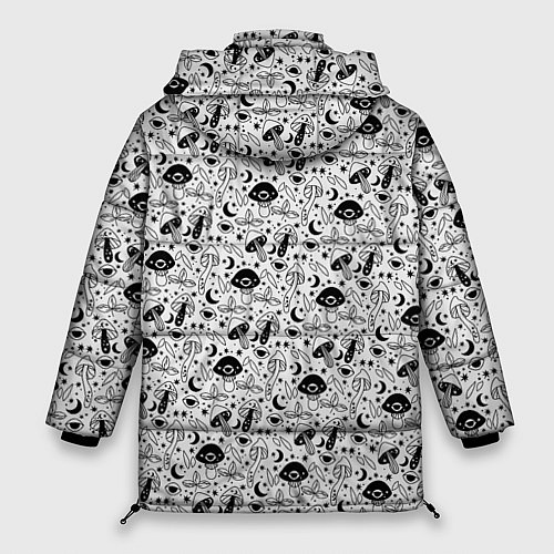 Женская зимняя куртка ГРИБЫ / 3D-Светло-серый – фото 2