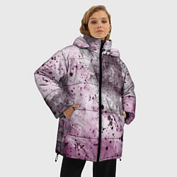 Куртка зимняя женская Гранж Разводы и брызги краски, цвет: 3D-черный — фото 2