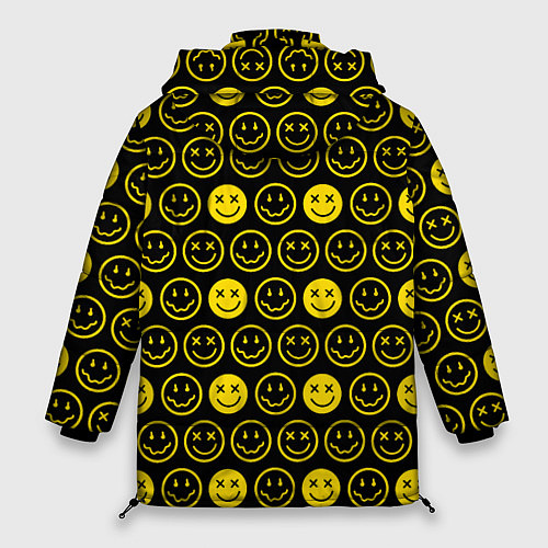 Женская зимняя куртка Nirvana смайлики / 3D-Черный – фото 2