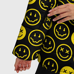 Куртка зимняя женская Nirvana смайлики, цвет: 3D-светло-серый — фото 2