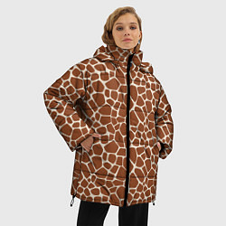 Куртка зимняя женская Шкура Жирафа - Giraffe, цвет: 3D-красный — фото 2