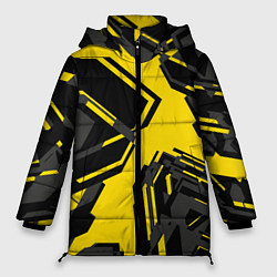 Куртка зимняя женская Абстракция Город, цвет: 3D-черный