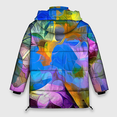 Женская зимняя куртка Цветочный узор Summer / 3D-Светло-серый – фото 2