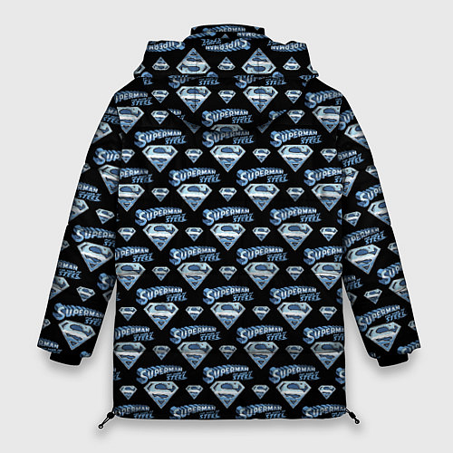 Женская зимняя куртка Логотип Супермена / 3D-Светло-серый – фото 2