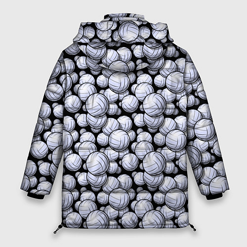Женская зимняя куртка Волейбольные Мячи Volleyballs / 3D-Черный – фото 2