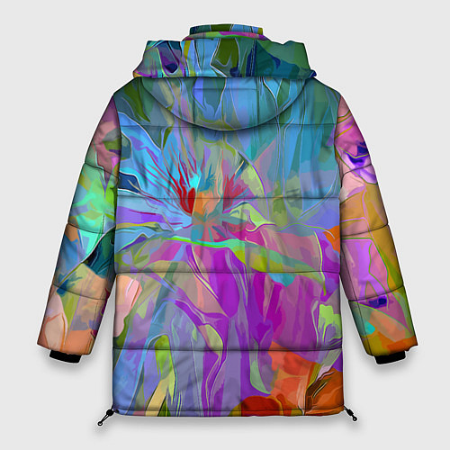 Женская зимняя куртка Abstract color pattern Summer 2022 / 3D-Красный – фото 2