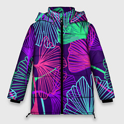 Куртка зимняя женская Neon color pattern Fashion 2023, цвет: 3D-черный