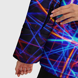 Куртка зимняя женская Neon pattern Fashion 2055, цвет: 3D-черный — фото 2